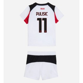 AC Milan Christian Pulisic #11 Borta Kläder Barn 2025-26 Kortärmad (+ Korta byxor)